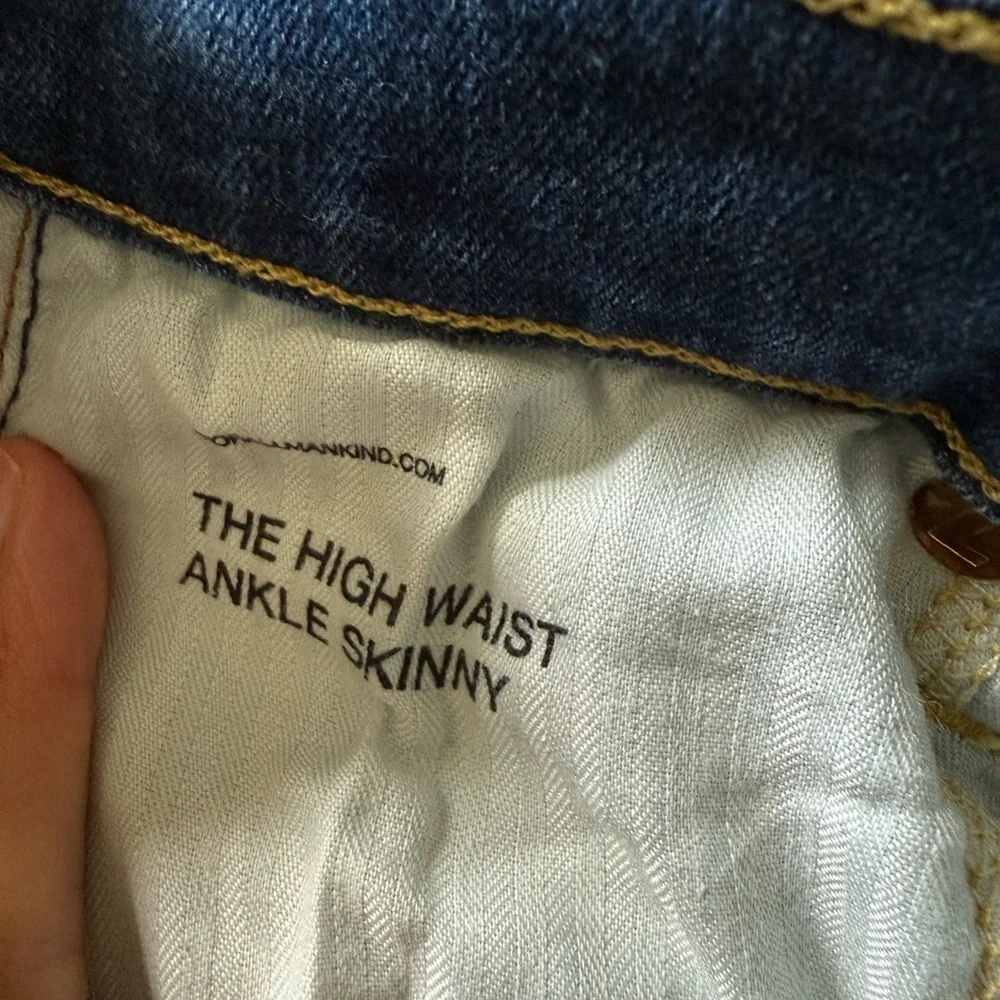 7 For All Mankind Luxe Vintage High Waist Ankle Skinny Jeans Size 26